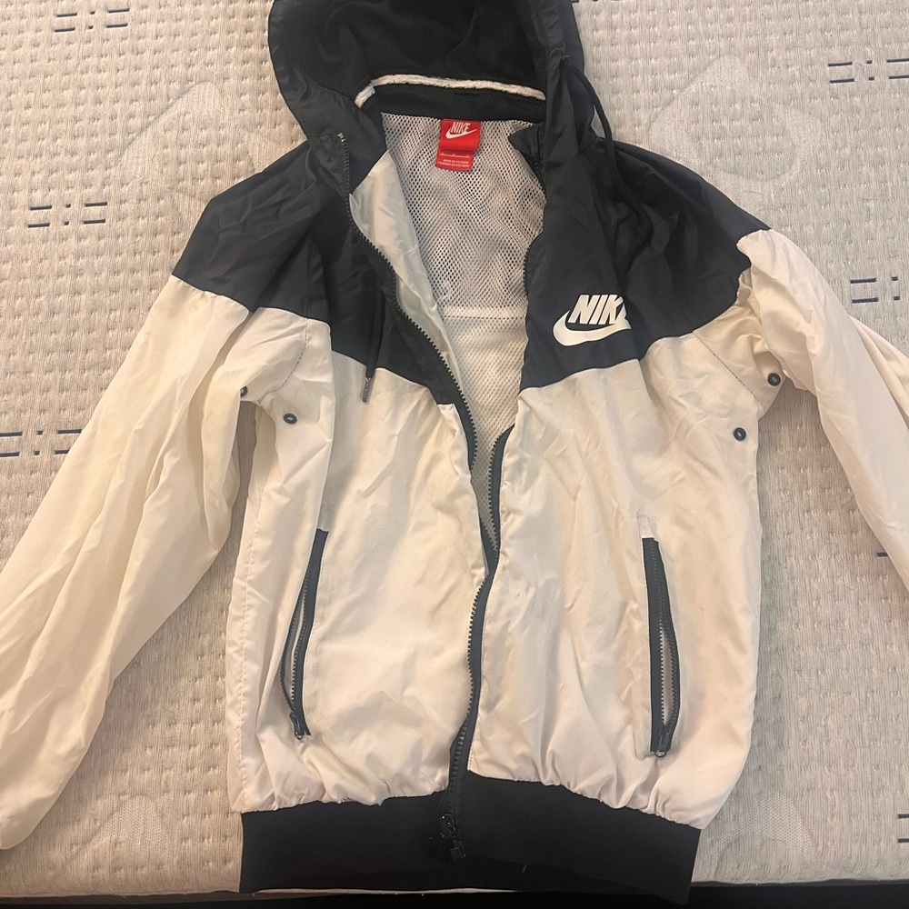 Nike Black and White Windbreaker Jacket